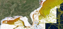 Multibeam sonar GPS fishing maps