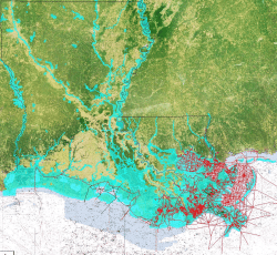 Louisiana marine map