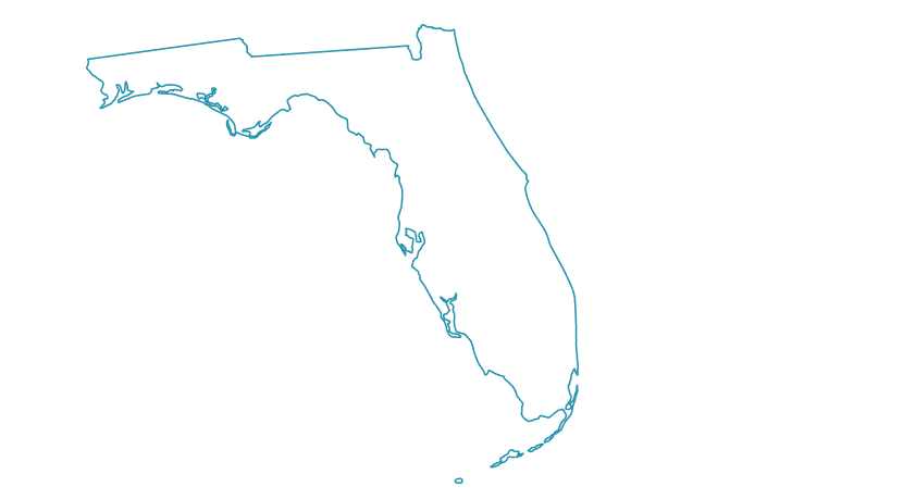 animated map of Florida showing features you can find on ISLA's GPS fishing map